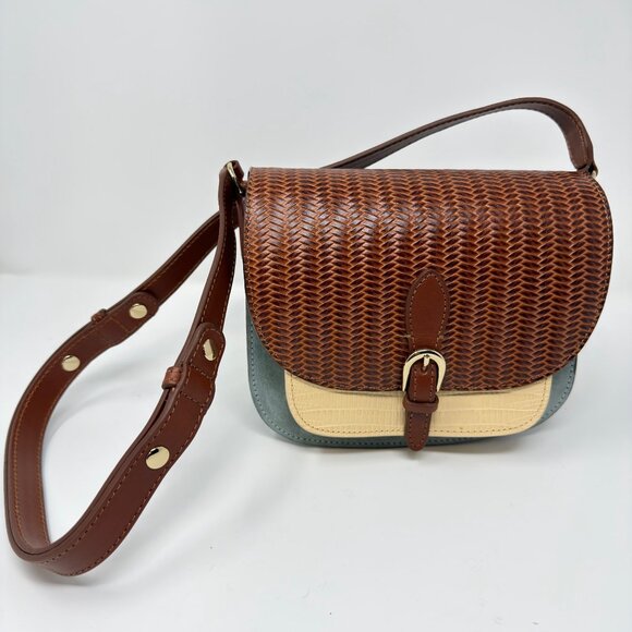 NWB Sézane Romeo Bag Leather Woven Textured Crossbody W/Box&Dust Bag - Picture 12 of 13